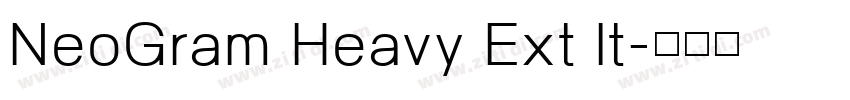 NeoGram Heavy Ext It字体转换